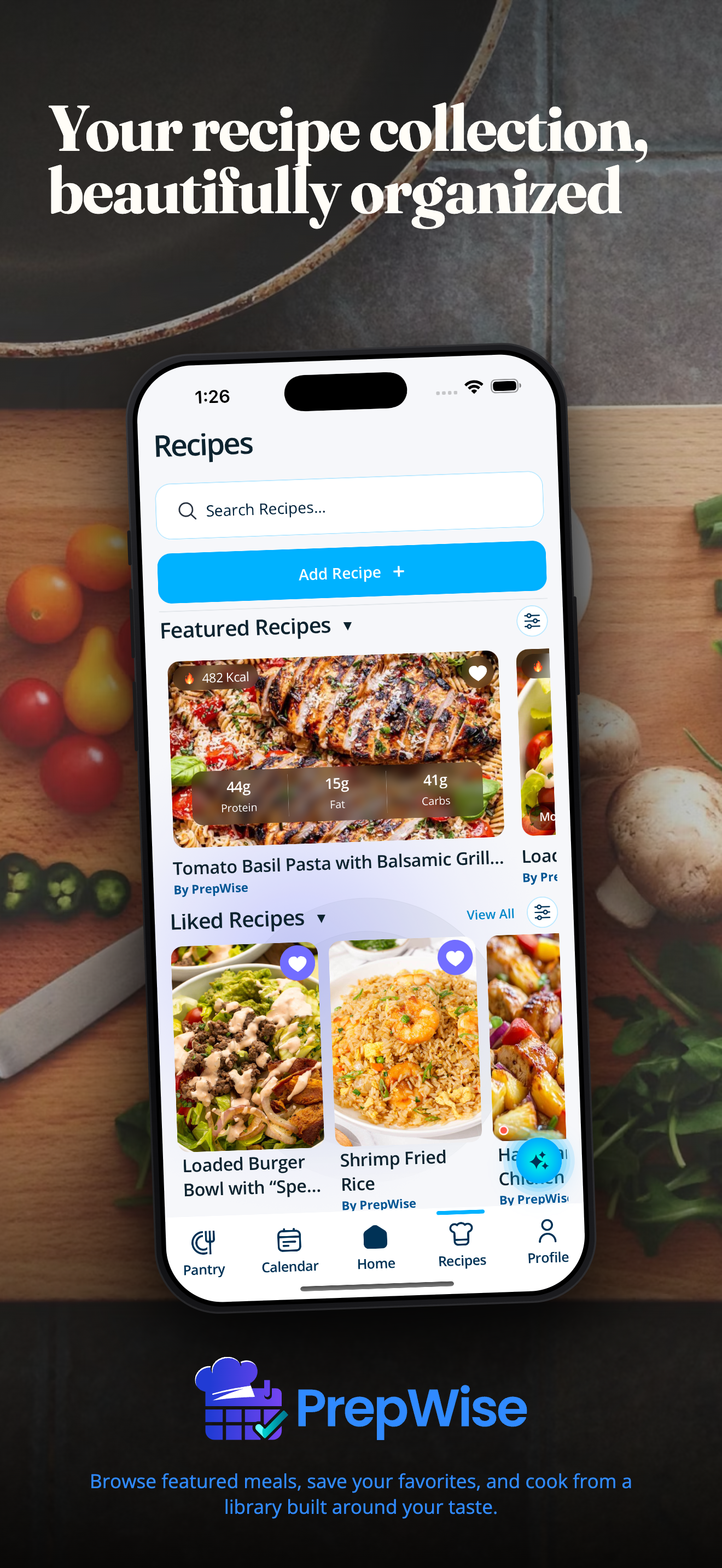 Your recipe collection, beautifully organized