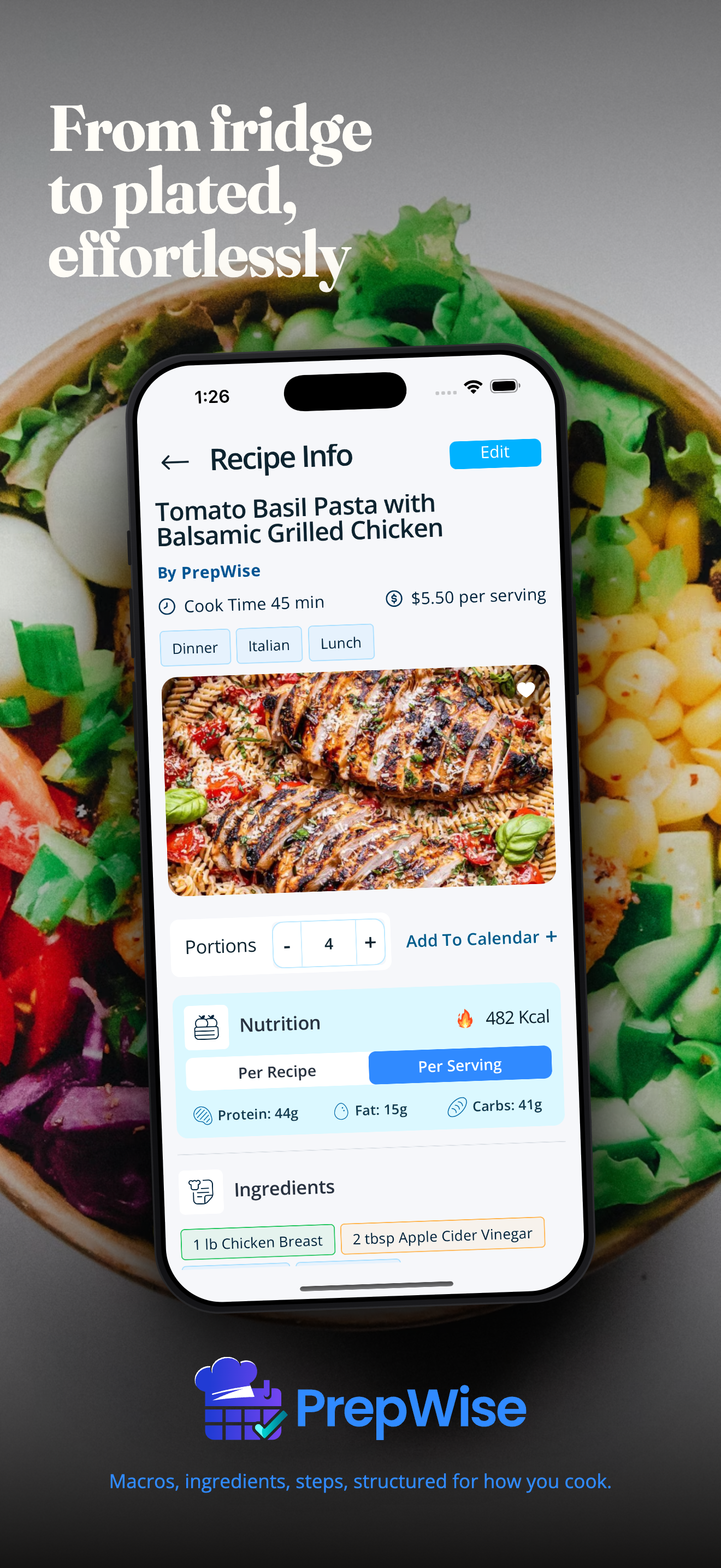 From fridge to plated, effortlessly